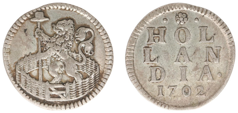 Holland Provincie (1581-1795) - Silver Duit 1702 (CNM 2.28.126 / PW 2007.5) - 3....