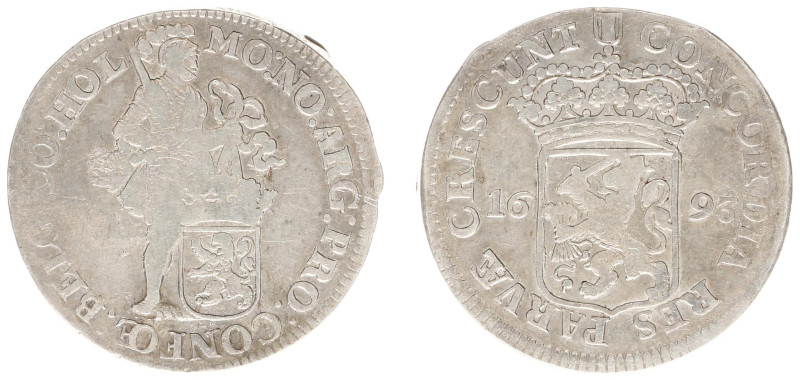 Holland Provincie (1581-1795) - Zilveren Dukaat 1693 plain edge mm. Arms Dordrec...