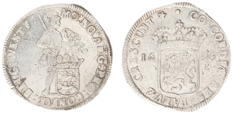 West-Friesland (het Gewest 1581-1795) - Zilveren Dukaat 1696 mm. Flower (CNM 2.4...