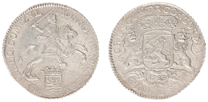 Zeeland Provincie (1580-1795) - 1/2 Zilveren Rijder 1785 reeded edge (CNM 2.49.6...