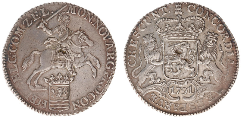 Zeeland Provincie (1580-1795) - Zilveren Rijder 1791 (CNM 2.49.58 / Delm. 1028) ...