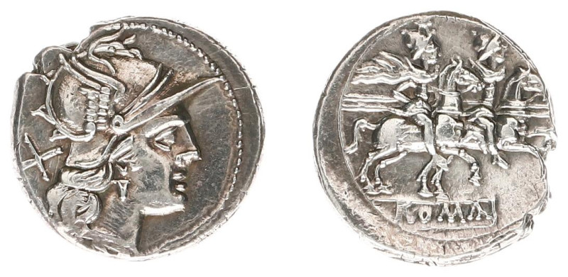 Early-Denarius Coinage (ca. 211-155 BC) - AR Denarius (Rome 211-06 BC, 3.90 g) -...