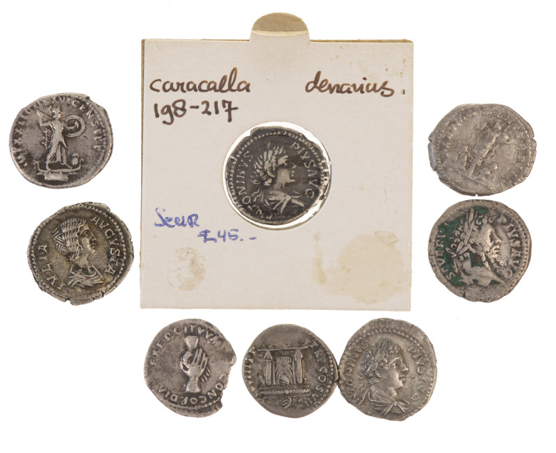 Roman coinage - A small collection of Roman Denarii: 2 x Domitianus, Julia Domna...