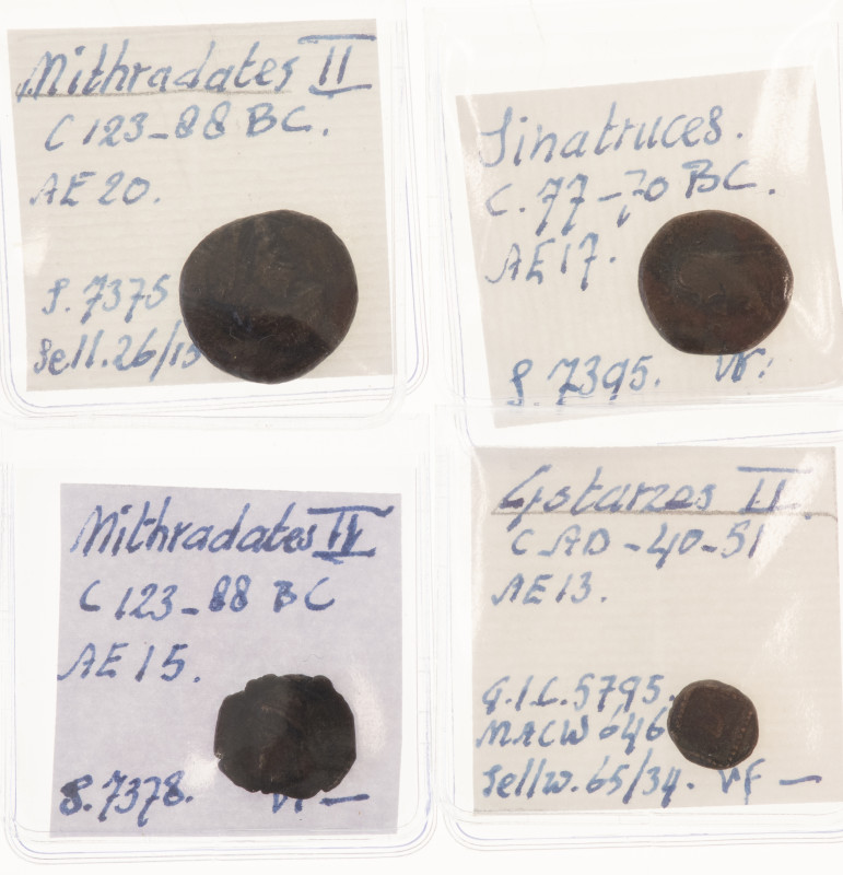 Miscellaneous coinage - Parthians - A lot with: Arsacides, Mitradates II, c. 123...