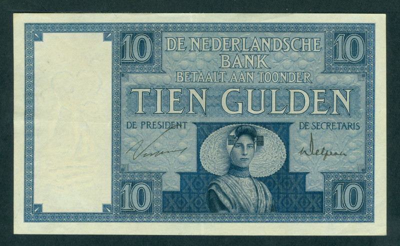 Netherlands - 10 Gulden 14.3.1928 Zeeuws Meisje REPLACEMENT (Mev. 39-2b / AV 28....