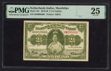 Nederlands-Indië - 2½ Gulden 7 januari 1920 Treasury note Queen Wilhelmina (P. 101 / PLNI19.2b) - small sign. Talma 20 mm. + sign. titles printed - PM...