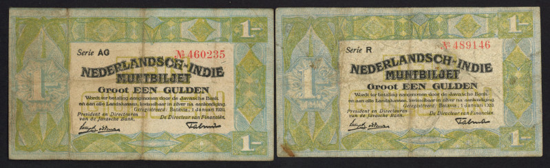 Nederlands-Indië - 1 Gulden 1.1.1920 Muntbiljet (P. 103 / Mev. 163a-b / PLNI21.2...