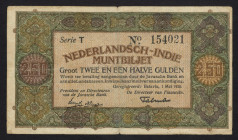 Nederlands-Indië - 2½ Gulden 1.5.1920 Muntbiljet (P. 104 / PLNI21.3a / Mev. 164a / H-125a) - Serie 1 letter - VF