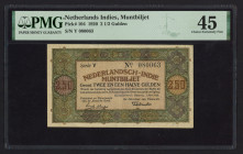 Nederlands-Indië - 2½ Gulden 1.5.1920 Muntbiljet (P. 104 / PLNI21.3a / Mev. 164a / H-125a) - Serie 1 letter - stamp on back: 'BOE JOEN TAIJ - Tijgerst...