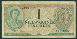 Nederlands Nieuw Guinea - 1 Gulden 1950 Juliana (Mev. 300 / P. 4a) - F/VF