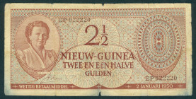 Nederlands Nieuw Guinea - 2½ Gulden 2.1.1950 Juliana (P. 5 / Mev. 301 / ON 1311a / PLNG1.2) - VG