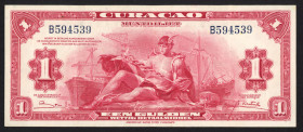 Curaçao - 1 Gulden 1947 Mercury (P. 35b / PLNA12.1b) - # B594539 - sign. Kasteels - VF