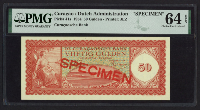 Curaçao - 50 Gulden 25.11.1954 St. Maarten SPECIMEN (P. 41s / PLNA15.4sa) - ovpt...