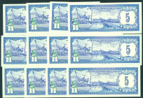 Nederlandse Antillen - 5 Gulden 1 juni 1984 Curacao (P. 15b / PLNA17.1d) - UNC - Total 12 pcs.