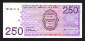 Nederlandse Antillen - 250 Gulden 31.3.1986 Caribbean mockingbird (P. 27a) UNC