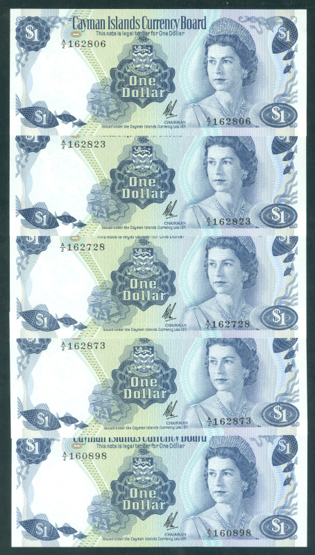 Cayman Islands - 1 Dollar 1971 (1972) Queen Elizabeth II at right (P. 1b) - UNC....