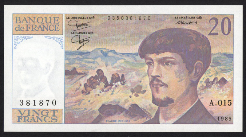 France - 20 Francs 1985 Debussy (P. 151a) - #A.015 - UNC