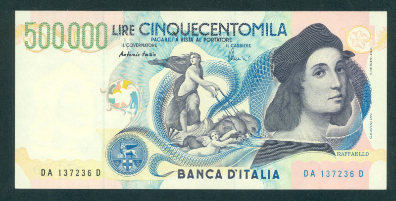 Italy - 500.000 Lire 1997 Raphaël at right (P. 118) - aUNC