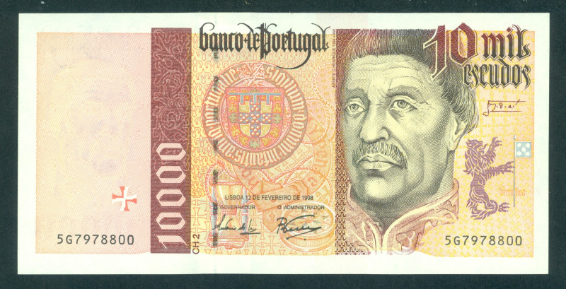 Portugal - 10000 Escudos 12.2.1998 Dom Henrique at right (P. 191c) - UNC.