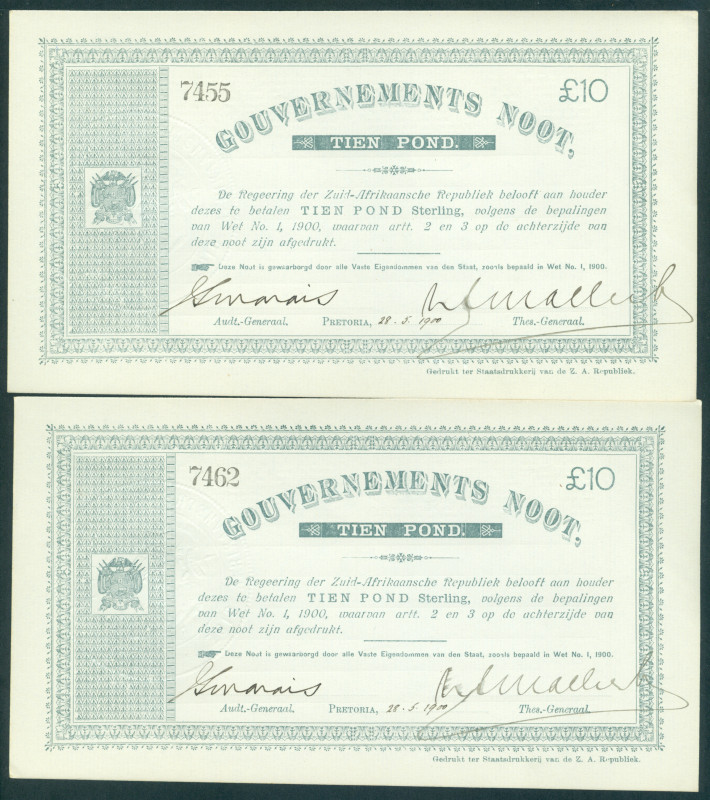 South Africa - Anglo-Boer War - 10 Pounds 28.5.1900 Gouvernements Noot - Zuid-Af...