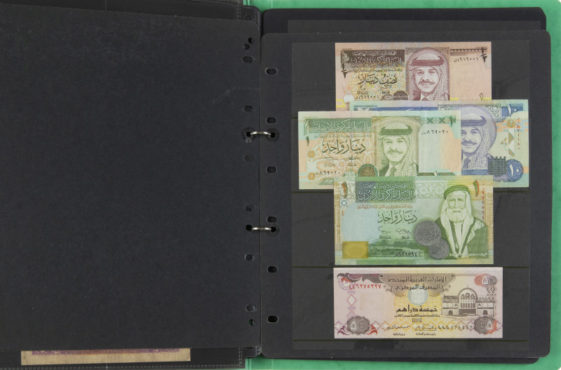 World - Album banknotes North Africa + Middle East including Israël, Iraq, Jorda...