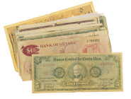World - Small box banknotes world among which Costa Rica, Guinee, Algeria, etc.