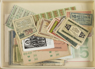 World - Box banknotes world including Bulgaria, Germany, Russia, Belgium, Austria, etc.