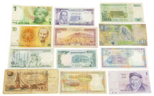 World - Small box banknotes world including Turkey, Israel, Egypt, Syria, Tunisia, etc. - Total ca. 128 pcs.