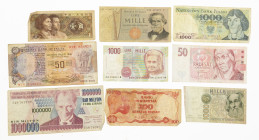 World - Small box banknotes world including Venezuela, Mexico, Egypt, France, Romania, Iran, etc. - in total c. 140 pieces