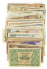 World - Small box banknotes world including Poland, Indonesia/Dutch Indies, Egypt, Yugoslavia, etc. - Total ca. 84 pcs.