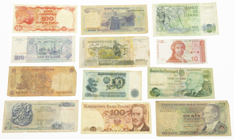 World - Small box banknotes world including Turkey, Portugal, Jugoslavia etc. - ...