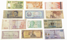 World - Small box banknotes world including Bahrein, Italy, Czechoslovakia, Cyprus, Egypt etc. - in total c. 130 pieces