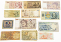 World - Small box banknotes world including Vietnam, France, Hungary, Italy etc. - in total c. 120 pieces