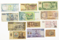 World - Small box banknotes world including Czechoslovakia, Rwanda, Romania, Indonesia etc. - in total c. 130 pieces