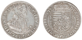 Austria - Empire - Ferdinand I (1521-1564) - Taler nd. (after 1546), Hall (Dav.8097) - Obv: Crowned half-length bust right holding sword and sceptre /...