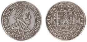 Austria - Empire - Ferdinand II (1590-1637) - Taler 1624, Graz (KM453, Her.418a, Dav.3104) - Obv: Laureate and draped bust right / Rev: Crowned arms w...