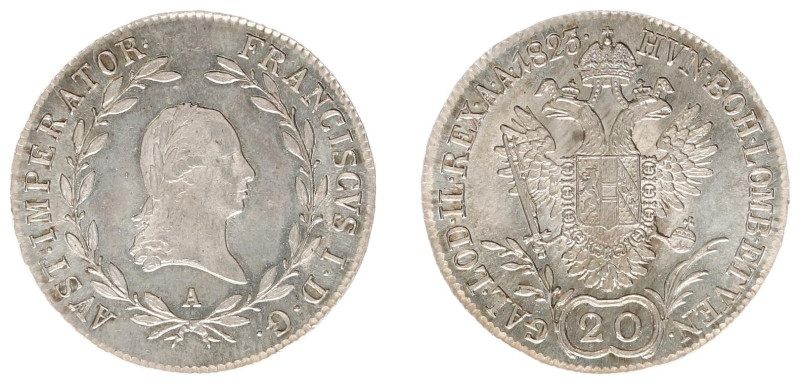 Austria - Empire - Franz II (1792-1835) - 20 Kreuzer 1823-A (KM2142, Her.746, AN...