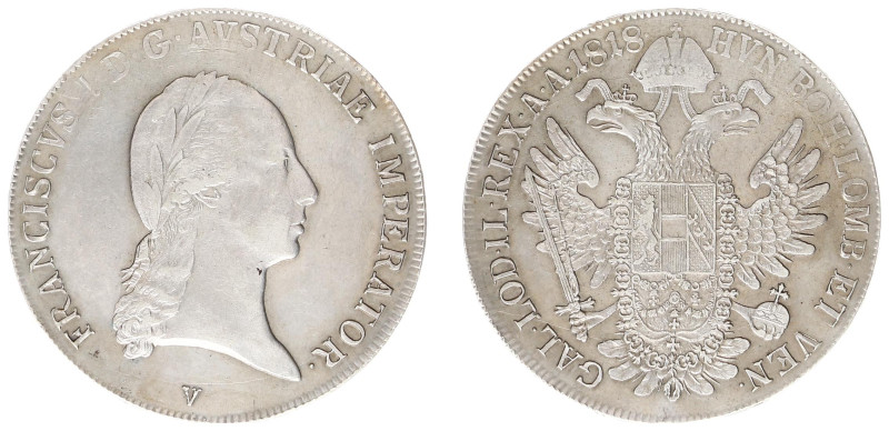 Austria - Empire - Franz II (1792-1835) - Taler 1818-V, Venice (KM2162, Her.339,...