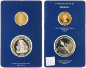 Bahamas - 25 & 250 Dollars 1979 - 250th Ann. of Parliament (KM82-83, Fr.27) - Obv: Bust Princess Anne ½ left / Rev: National arms - Silver & Gold - Pr...