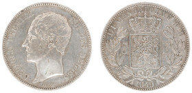 Belgium - Leopold I (1831-1865) - 5 Francs 1849, large 9. Head left, Crowned shield, date below. KM17 - VF