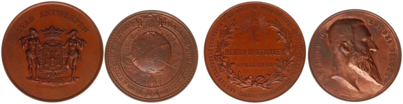 Belgium - Medals & Tokens - 1890 - Medal 'Antwerp honors the explorer Henry Mort...