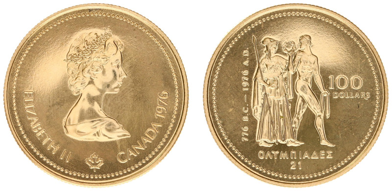 Canada - Elizabeth II (1952-2022) - 100 Dollars 1976 - Montreal Olympics (KM115,...