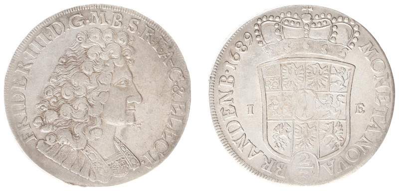 Deutschland - Staaten - Brandenburg - Friedrich III (1688-1701) - 2/3 Taler 1689...