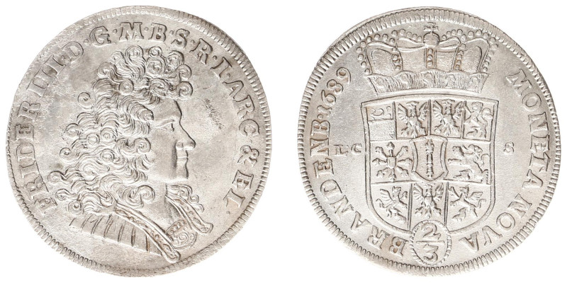 Deutschland - Staaten - Brandenburg - Friedrich III (1688-1701) - 2/3 Taler 1689...