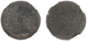 England - House of Stuart, Commonwealth and Orange (1603-1714) - Charles II (1660-1685) - Tin Farthing 1685 with copper plug at centre (KM436.2, S.339...