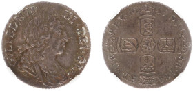 England - House of Stuart, Commonwealth and Orange (1603-1714) - William III (1694-1702) - Sixpence 1697 - third bust (KM496.1, S.3538, Bull1233, Esc....