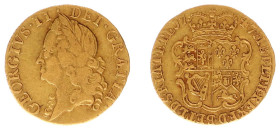 England - House of Hanover (1714-1901) - George II (1727-1760) - Half-Guinea 1747 (KM587, S.3685, Fr.349) - Obv: Older laureate head left / Rev: Crown...