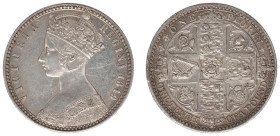 England - House of Hanover (1714-1901) - Victoria (1837-1901) - Florin 1849 - Godless (KM745, S.3890) - Obv: Crowned bust left / Rev: Crowned crucifor...