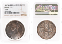 England - House of Hanover (1714-1901) - Victoria (1837-1901) - Crown MDCCCXLVII (1847) - UN DECIMO edge (KM744, S.3883, Dav.106) - Obv: Crowned Gothi...