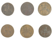 England - Medals & Tokens - Coventry, Warwickshire, 2x halfpenny token 1792 'Payable at the warehouse of Roberts Reynolds & Co.' - good VF - added 4 o...